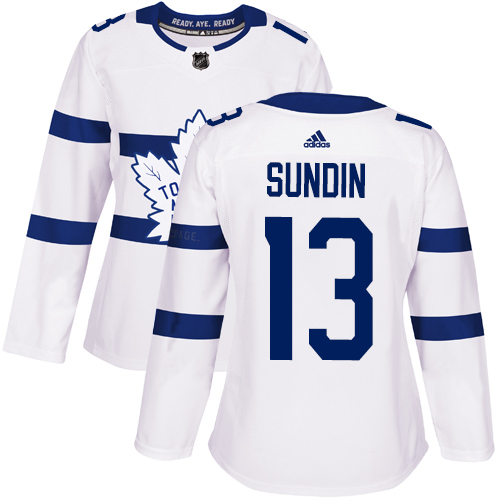 Adidas Maple Leafs #13 Mats Sundin White Authentic 2018 Stadium Series Women's Stitched NHL Jersey Adidas Maple Leafs #13 Mats Sundin White Authentic 2018 Stadium Series Women's Stitched NHL Jersey