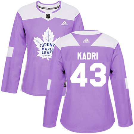 Adidas Maple Leafs #43 Nazem Kadri Purple Authentic Fights Cancer Women's Stitched NHL Jersey Adidas Maple Leafs #43 Nazem Kadri Purple Authentic Fights Cancer Women's Stitched NHL Jersey
