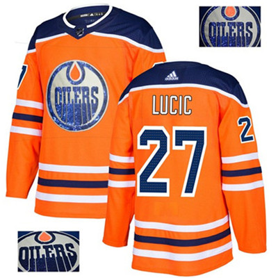 Adidas Oilers #27 Milan Lucic Orange Home Authentic Fashion Gold Stitched NHL Jersey Adidas Oilers #27 Milan Lucic Orange Home Authentic Fashion Gold Stitched NHL Jersey