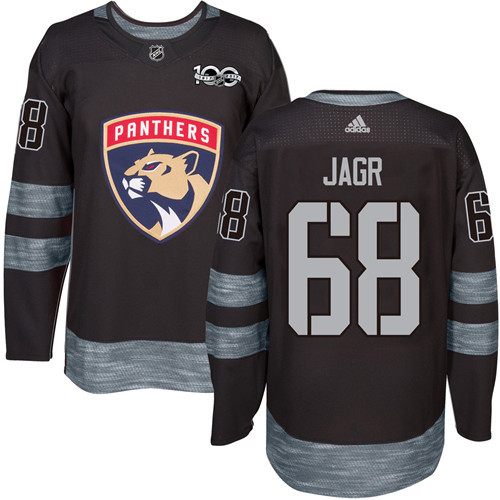Adidas Panthers #68 Jaromir Jagr Black 1917-2017 100th Anniversary Stitched NHL Jersey