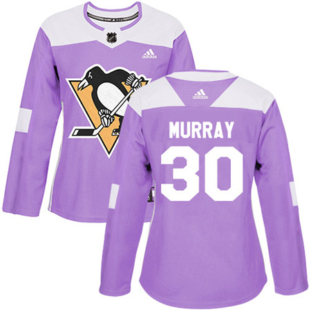 Adidas Penguins #30 Matt Murray Purple Authentic Fights Cancer Women's Stitched NHL Jersey Adidas Penguins #30 Matt Murray Purple Authentic Fights Cancer Women's Stitched NHL Jersey