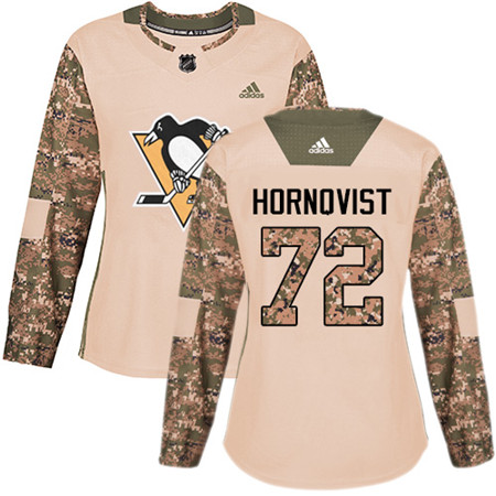 Adidas Penguins #72 Patric Hornqvist Camo Authentic 2017 Veterans Day Women's Stitched NHL Jersey