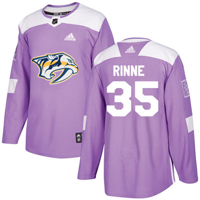 Adidas Predators #35 Pekka Rinne Purple Authentic Fights Cancer Stitched Youth NHL Jersey