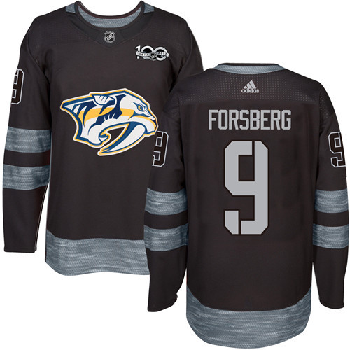 Adidas Predators #9 Filip Forsberg Black 1917-2017 100th Anniversary Stitched NHL Jersey Adidas Predators #9 Filip Forsberg Black 1917-2017 100th Anniversary Stitched NHL Jersey