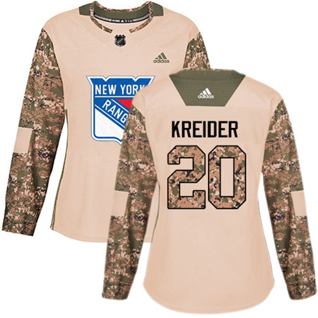 Adidas Rangers #20 Chris Kreider Camo Authentic 2017 Veterans Day Women's Stitched NHL Jersey Adidas Rangers #20 Chris Kreider Camo Authentic 2017 Veterans Day Women's Stitched NHL Jersey