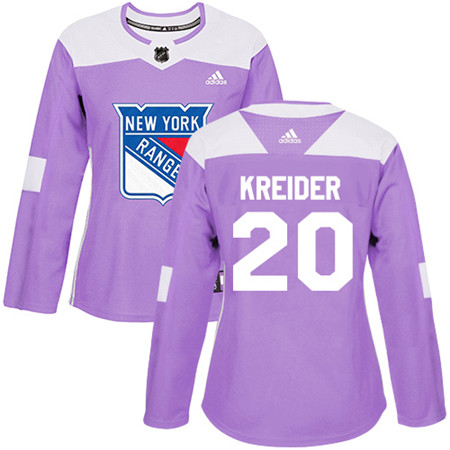 Adidas Rangers #20 Chris Kreider Purple Authentic Fights Cancer Women's Stitched NHL Jersey Adidas Rangers #20 Chris Kreider Purple Authentic Fights Cancer Women's Stitched NHL Jersey