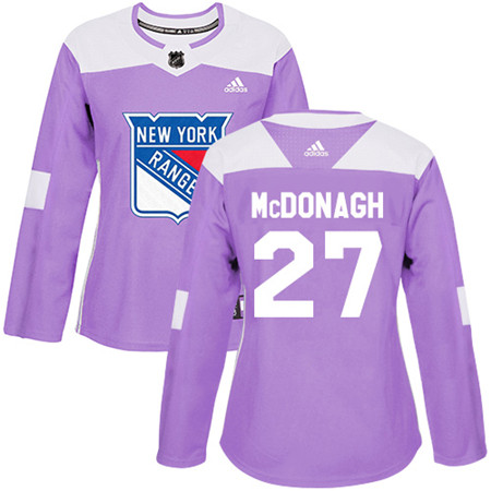 Adidas Rangers #27 Ryan McDonagh Purple Authentic Fights Cancer Women's Stitched NHL Jersey Adidas Rangers #27 Ryan McDonagh Purple Authentic Fights Cancer Women's Stitched NHL Jersey