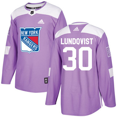 Adidas Rangers #30 Henrik Lundqvist Purple Authentic Fights Cancer Stitched Youth NHL Jersey