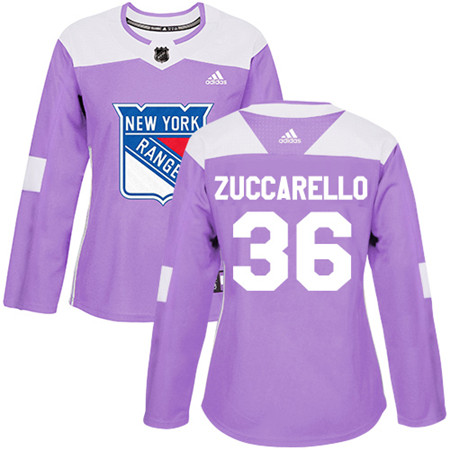 Adidas Rangers #36 Mats Zuccarello Purple Authentic Fights Cancer Women's Stitched NHL Jersey Adidas Rangers #36 Mats Zuccarello Purple Authentic Fights Cancer Women's Stitched NHL Jersey