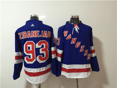 Adidas Rangers #93 Mika Zibanejad Blue Jersey