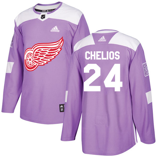 Adidas Red Wings #24 Chris Chelios Purple Authentic Fights Cancer Stitched NHL Jersey Adidas Red Wings #24 Chris Chelios Purple Authentic Fights Cancer Stitched NHL Jersey