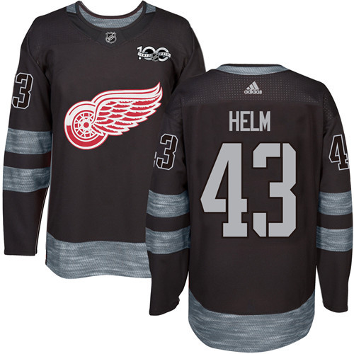 Adidas Red Wings #43 Darren Helm Black 1917-2017 100th Anniversary Stitched NHL Jersey Adidas Red Wings #43 Darren Helm Black 1917-2017 100th Anniversary Stitched NHL Jersey