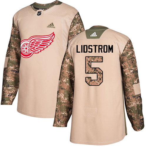 Adidas Red Wings #5 Nicklas Lidstrom Camo Authentic 2017 Veterans Day Stitched NHL Jersey Adidas Red Wings #5 Nicklas Lidstrom Camo Authentic 2017 Veterans Day Stitched NHL Jersey