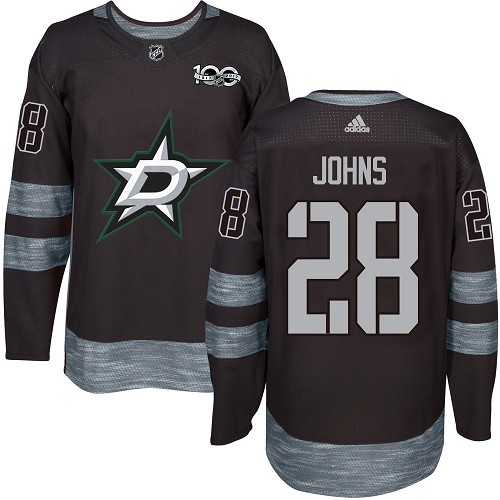 Adidas Stars #28 Stephen Johns Black 1917-2017 100th Anniversary Stitched NHL Jersey Adidas Stars #28 Stephen Johns Black 1917-2017 100th Anniversary Stitched NHL Jersey