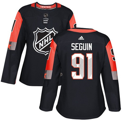 Adidas Stars #91 Tyler Seguin Black 2018 All-Star Central Division Authentic Women's Stitched NHL Jersey