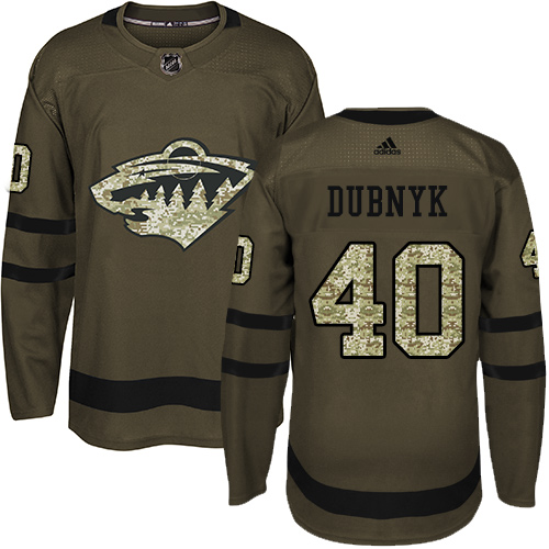 Adidas Wild #40 Devan Dubnyk Green Salute to Service Stitched NHL Jersey Adidas Wild #40 Devan Dubnyk Green Salute to Service Stitched NHL Jersey