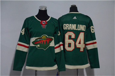 Adidas Wild #64 Mikael Granlund Green Women Jersey