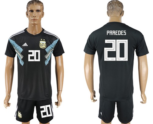 Argentina #20 Paredes Away Soccer Country Jersey Argentina #20 Paredes Away Soccer Country Jersey