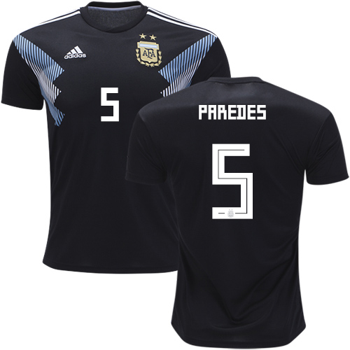 Argentina #5 Paredes Away Soccer Country Jersey Argentina #5 Paredes Away Soccer Country Jersey