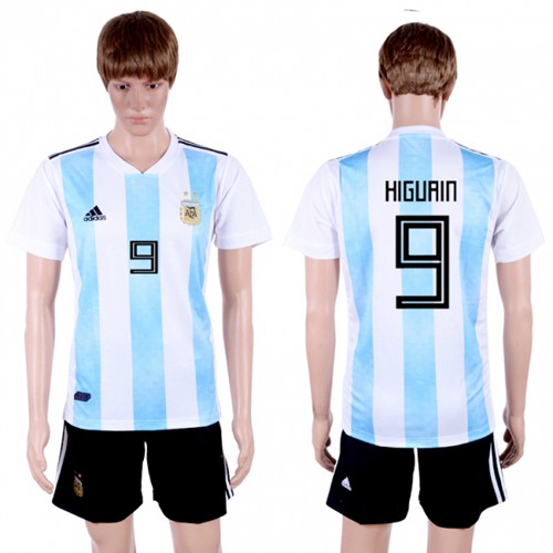 Argentina #9 Higuain Home Soccer Country Jersey Argentina #9 Higuain Home Soccer Country Jersey