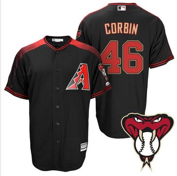 Arizona Diamondbacks #46 Patrick Corbin Black Cool Base Alternate Jersey