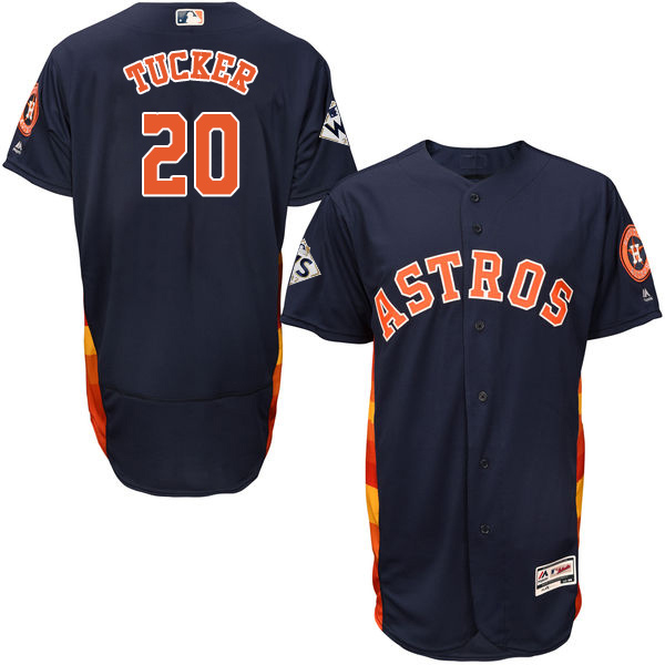 Astros #20 Preston Tucker Navy Blue Flexbase Authentic Collection 2017 World Series Bound Stitched MLB Jersey Astros #20 Preston Tucker Navy Blue Flexbase Authentic Collection 2017 World Series Bound Stitched MLB Jersey