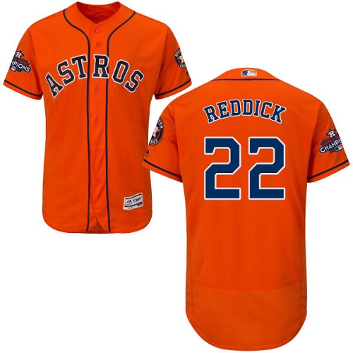 Astros #22 Josh Reddick Orange Flexbase Authentic Collection 2017 World Series Champions Stitched MLB Jersey Astros #22 Josh Reddick Orange Flexbase Authentic Collection 2017 World Series Champions Stitched MLB Jersey