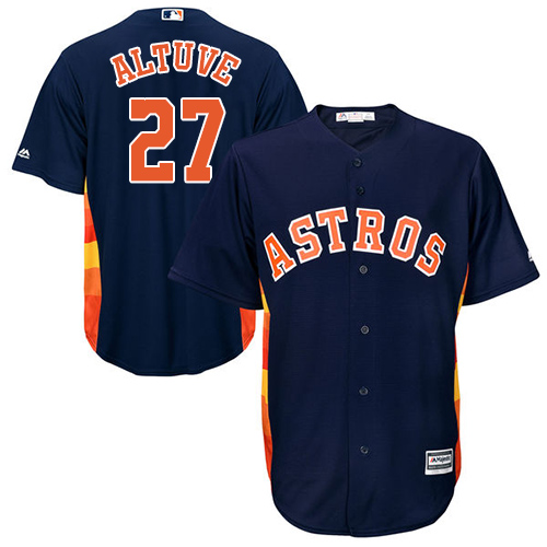 Astros #27 Jose Altuve Navy Blue New Cool Base Stitched Baseball Jersey Astros #27 Jose Altuve Navy Blue New Cool Base Stitched Baseball Jersey