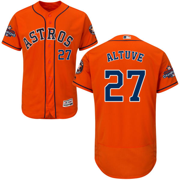 Astros #27 Jose Altuve Orange Flexbase Authentic Collection 2017 World Series Champions Stitched MLB Jersey Astros #27 Jose Altuve Orange Flexbase Authentic Collection 2017 World Series Champions Stitched MLB Jersey