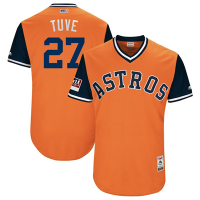 Astros #27 Jose Altuve Tuve Orange 2018 Players' Weekend Authentic Team Jersey