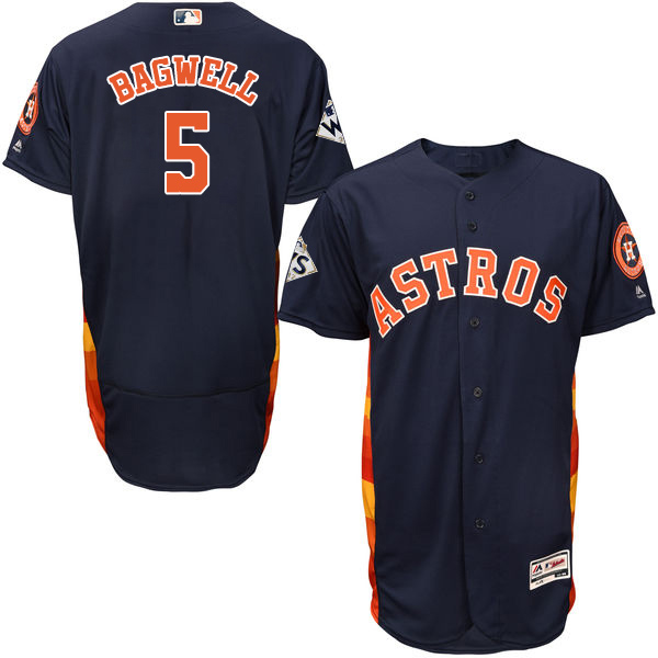 Astros #5 Jeff Bagwell Navy Blue Flexbase Authentic Collection 2017 World Series Bound Stitched MLB Jersey