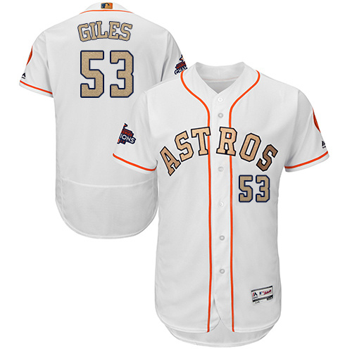 Astros #53 Ken Giles White FlexBase Authentic 2018 Gold Program Cool Base Stitched MLB Jersey Astros #53 Ken Giles White FlexBase Authentic 2018 Gold Program Cool Base Stitched MLB Jersey