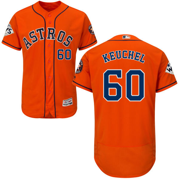 Astros #60 Dallas Keuchel Orange Flexbase Authentic Collection 2017 World Series Bound Stitched MLB Jersey