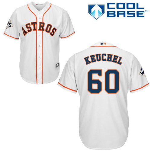 Astros #60 Dallas Keuchel White New Cool Base 2017 World Series Bound Stitched MLB Jersey Astros #60 Dallas Keuchel White New Cool Base 2017 World Series Bound Stitched MLB Jersey