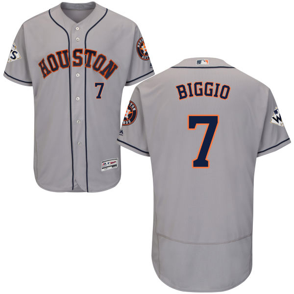 Astros #7 Craig Biggio Grey Flexbase Authentic Collection 2017 World Series Bound Stitched MLB Jersey