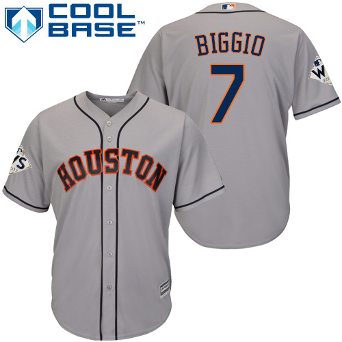 Astros #7 Craig Biggio Grey New Cool Base 2017 World Series Bound Stitched MLB Jersey Astros #7 Craig Biggio Grey New Cool Base 2017 World Series Bound Stitched MLB Jersey
