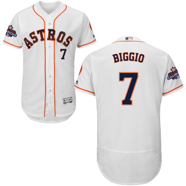 Astros #7 Craig Biggio White Flexbase Authentic Collection 2017 World Series Champions Stitched MLB Jersey Astros #7 Craig Biggio White Flexbase Authentic Collection 2017 World Series Champions Stitched MLB Jersey