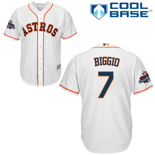 Astros #7 Craig Biggio White New Cool Base 2017 World Series Champions Stitched MLB Jersey Astros #7 Craig Biggio White New Cool Base 2017 World Series Champions Stitched MLB Jersey