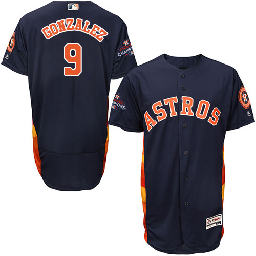 Astros #9 Marwin Gonzalez Navy Blue Flexbase Authentic Collection 2017 World Series Champions Stitched MLB Jersey