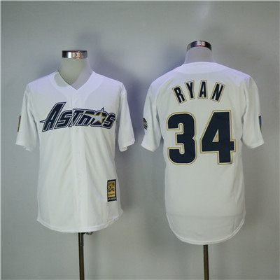 Astros White Cooperstown Collection Throwback Stitched MLB Jersey