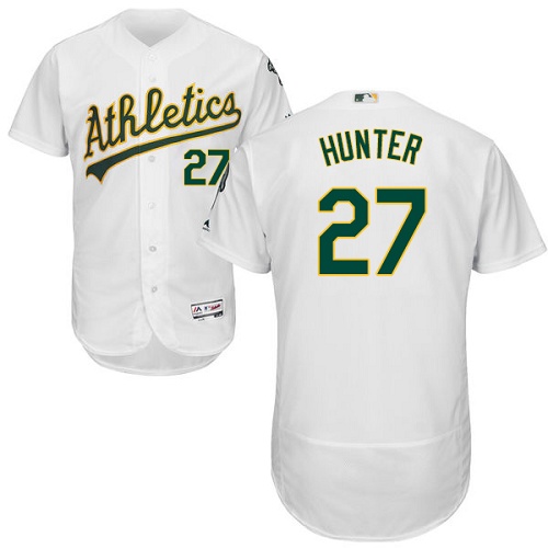 Athletics #27 Catfish Hunter White Flexbase Authentic Collection Stitched MLB Jersey Athletics #27 Catfish Hunter White Flexbase Authentic Collection Stitched MLB Jersey