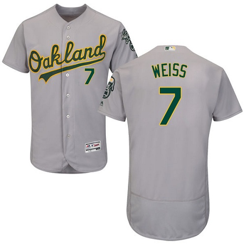 Athletics #7 Walt Weiss Grey Flexbase Authentic Collection Stitched MLB Jersey Athletics #7 Walt Weiss Grey Flexbase Authentic Collection Stitched MLB Jersey