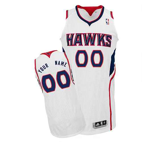Atlanta Hawks Custom White Home Jersey