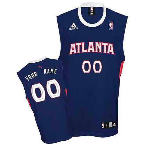 Atlanta Hawks Youth Custom Round-Neck Blue Jersey