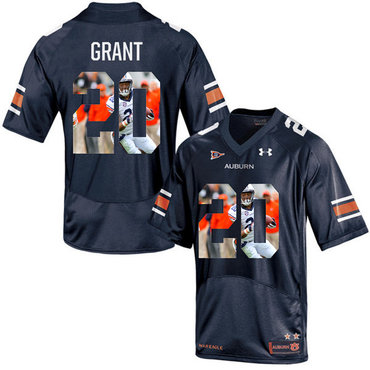 Auburn Tigers 20 Corey Grant Navy With Portrait Print College Football Jersey Auburn Tigers 20 Corey Grant Navy With Portrait Print College Football Jersey