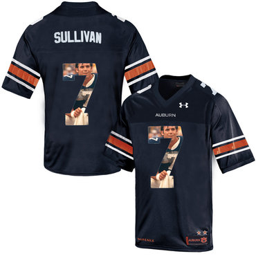 Auburn Tigers 7 Pat Sullivan Navy With Portrait Print College Football Jersey2 Auburn Tigers 7 Pat Sullivan Navy With Portrait Print College Football Jersey2