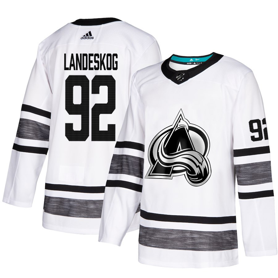 Avalanche #92 Gabriel Landeskog White Authentic 2019 All-Star Stitched Youth Hockey Jersey