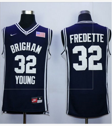 BYU Cougars #32 Jimmer Fredette Navy Blue Basketball Stitched NCAA Jersey BYU Cougars #32 Jimmer Fredette Navy Blue Basketball Stitched NCAA Jersey