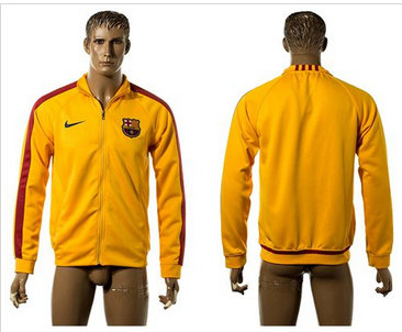 Barcelona Soccer Jackets Yellow