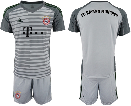 Bayern Munchen Blank Grey Goalkeeper Soccer Club Jersey